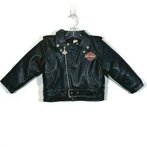 Harley Faux Leather Logo Biker Motorcycle Jacket